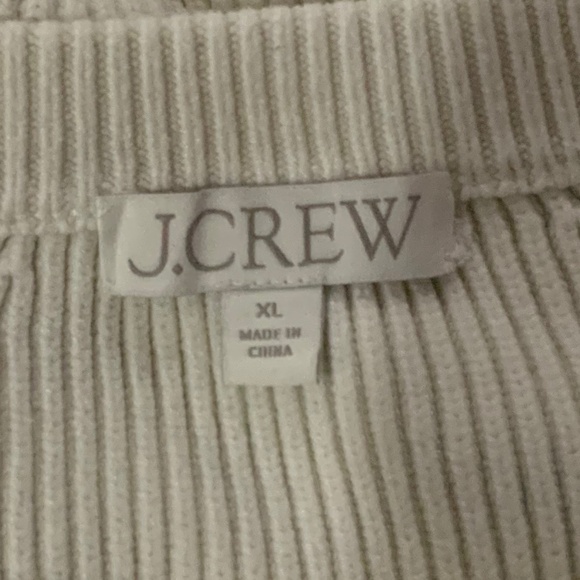 J. Crew White Crew Ribbed Knit Sweater Size XL - Picture 6 of 8